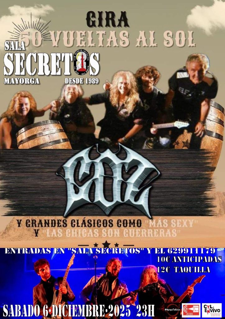 COZ en la Sala Secretos de Mayorga (Valladolid) - 6 de Diciembre de 2025 - Gira 50 Vueltas al Sol